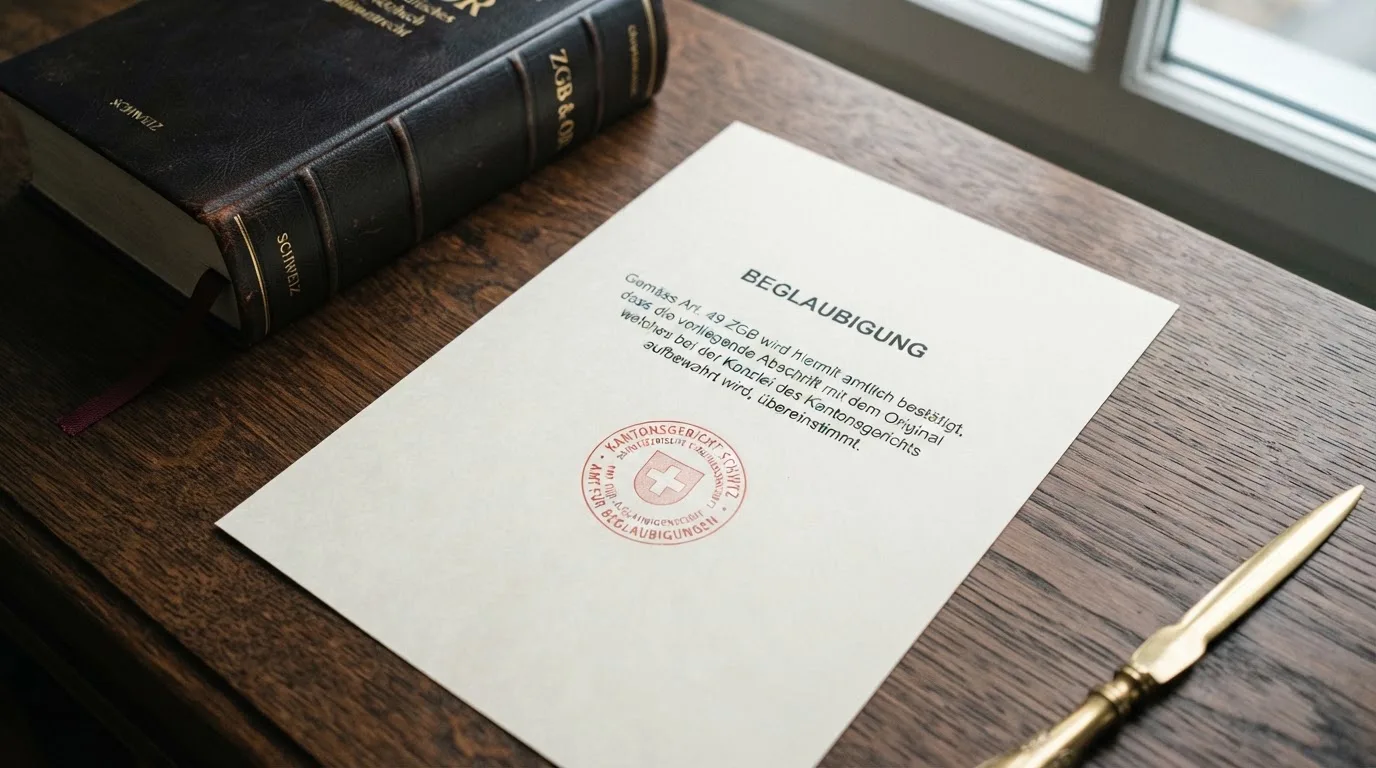 Amtliches Schreiben mit Stempel auf einem Schreibtisch neben einem Gesetzbuch — beste online casinos echtgeld