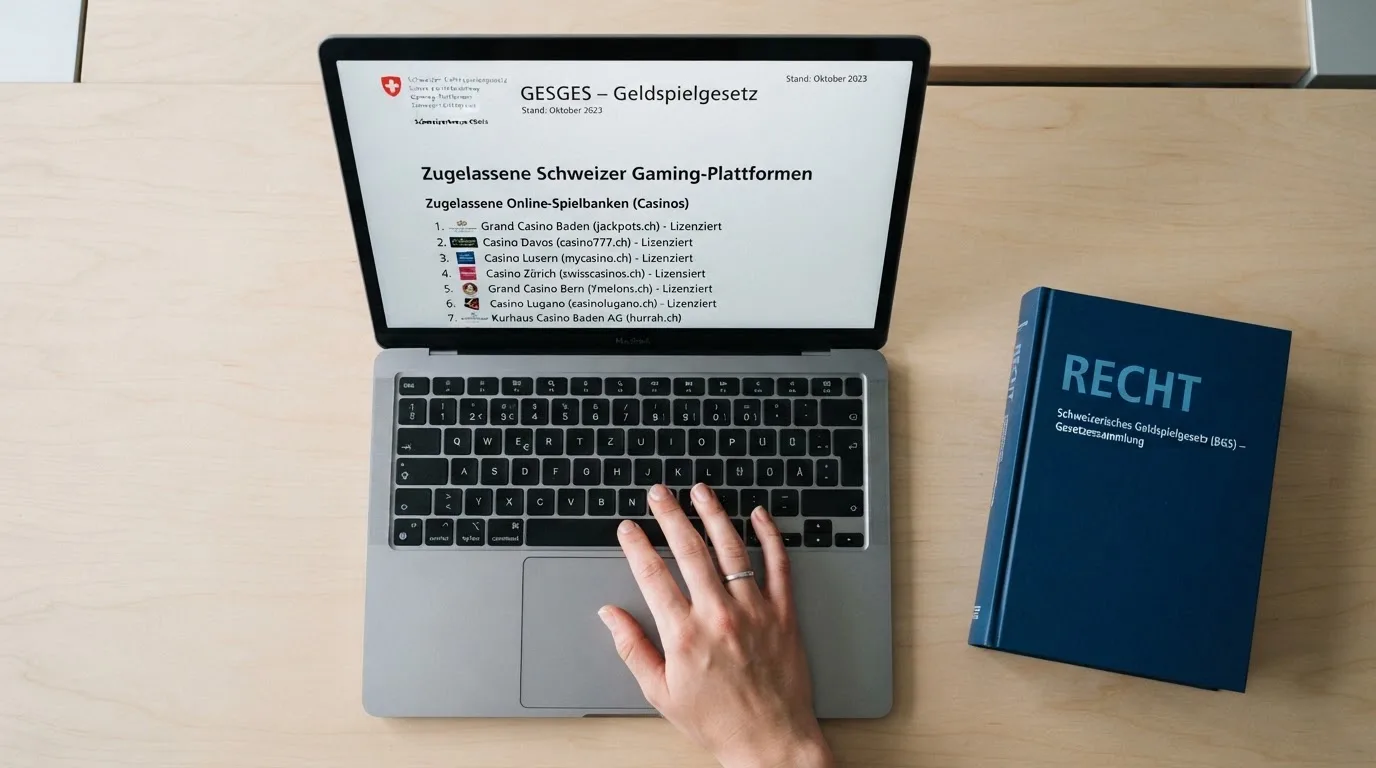 Amtliches Schreiben mit Stempel auf einem Schreibtisch neben einem Gesetzbuch — freie 90 tage qualifikationszeitraum casino