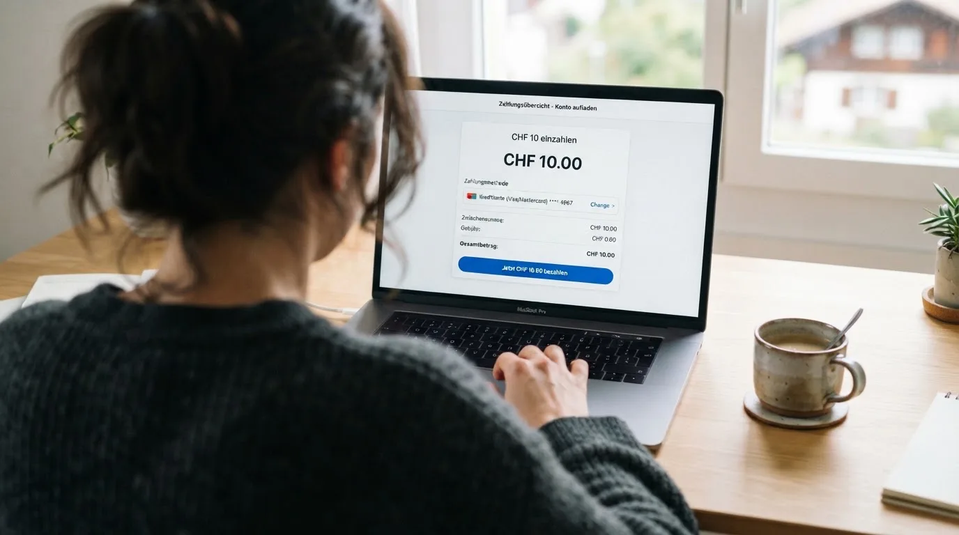 Person am Laptop liest eine Übersichtsseite zu Geldspielen im Internet — online casino einzahlungsbonus
